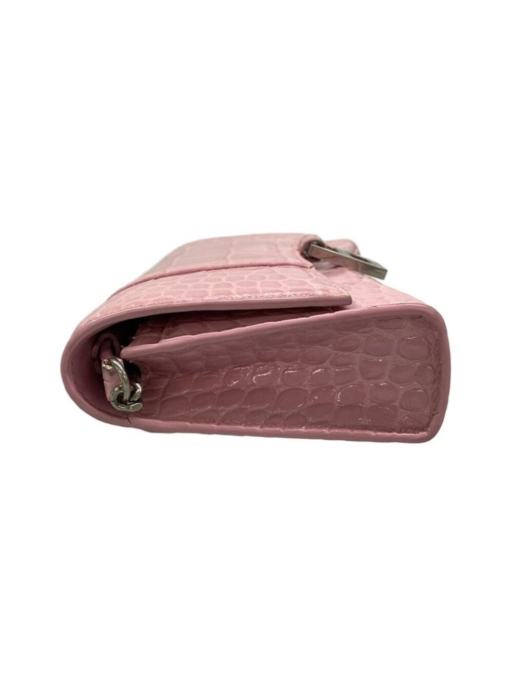 Balenciaga Wallet Hourglass Pink Chain Embossed Leather - Picture 9 of 13